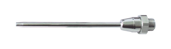 Rallonge ELMAG droite (laiton nickelé), tube Ø5mm, buse Ø3mm, 265mm, AG M12x1,25, pour soufflettes, 32510