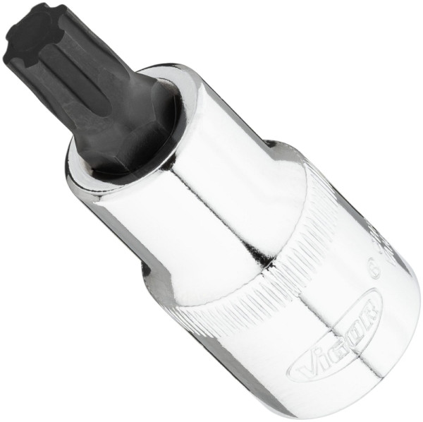 Embout de tournevis VIGOR T-Plus, carré 12,5 mm (1/2 pouce), profil T+, T50+, V7055-IP50