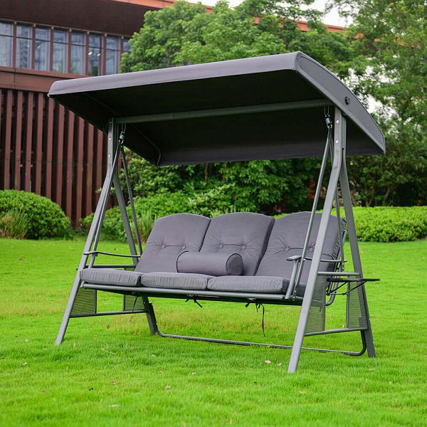 HOME DELUXE Balançoire Hollywood DESCANSO - Gris, 35684