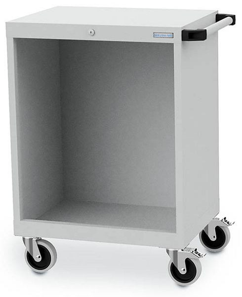Boîtier d'armoire à tiroirs Bedrunka+Hirth, R 24-16, dimensions en mm (LxPxH) : 680 x 500 x 1180, 4 x roulettes pivotantes, 2 x avec freins, Ø 125, 01.060M125