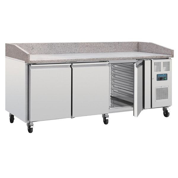 Polar Patisserie comptoir réfrigéré 3 portes avec plan de travail en marbre, GL182