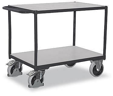Chariot de table ESD lourd VARIOfit avec 2 zones de chargement, dimensions extérieures : 1 040 x 500 x 880 mm (LxPxH), sw-500.562