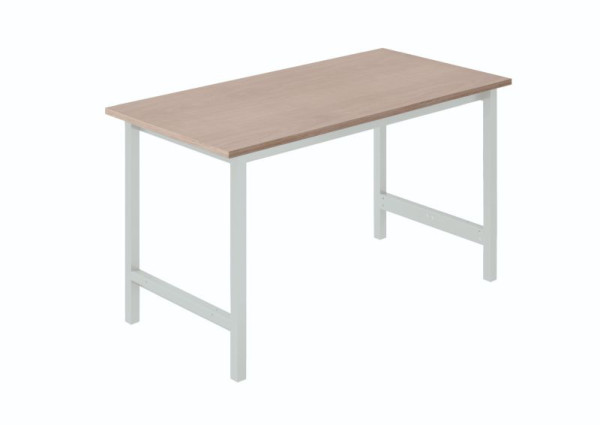 Table de travail SOFAME TPL L 1200 x P 750 x H 824 mm, plan de travail multiplex 24 mm, gris clair RAL 7035, W010030001GC