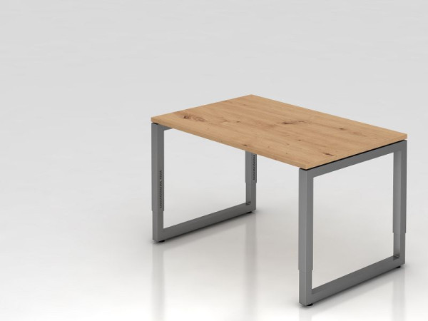 Bureau Hammerbacher RS12, 120 x 80 cm, plateau : chêne noueux, épaisseur 25 mm, chant ABS 2 mm, forme rectangulaire avec plateau flottant, VRS12/R/G