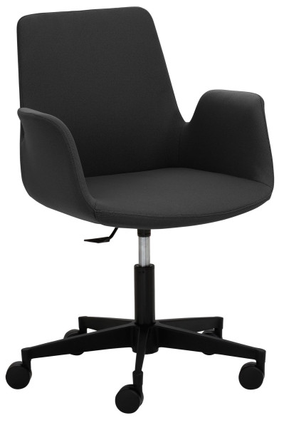 Fauteuil Mayer Sitzmöbel , avec piètement en plastique (ø 61 cm) noir, noir, 2010_03_30617
