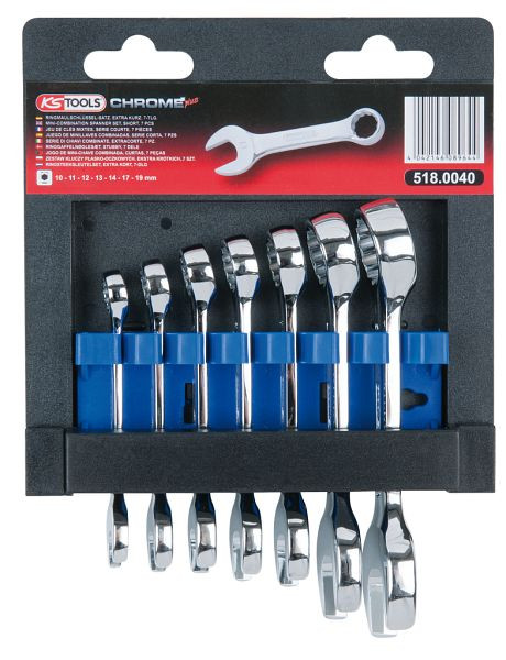 KS Tools CHROMEplus jeu de clés mixtes, courtes, 7 pièces, 518.0040