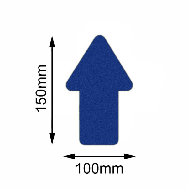 Marqueur de sol Mehlhose Flèche bleue de sécurité 100x150mm, UE: 10 pièces, KSBP1V10