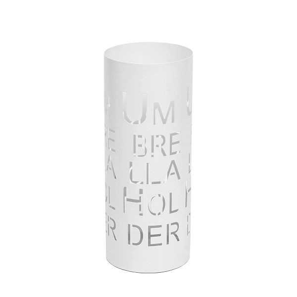 Mendler HWC-C78 porte-parapluie, porte-parapluie, porte-parapluie, porte-parapluie, environ 55cm, écriture, blanc, 66517
