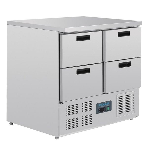 Comptoir réfrigéré Polar avec 4 tiroirs 240L, U638