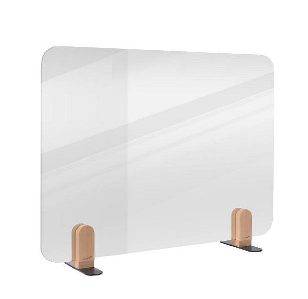 Cloison de table transparente Legamaster ELEMENTS 60x80cm acrylique avec 2 supports, 7-209720