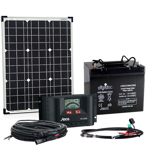 Kit solaire Offgridtec 50 watts - Système solaire complet BIG S 50W/50Ah/12V, 4-01-002685