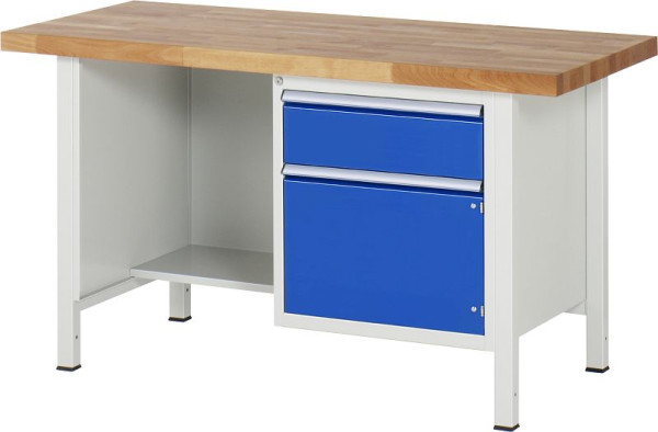 Etabli RAU réglable en hauteur 8455A2, L1500xP900xH840-1040mm, 1x tiroir à extension complète, 1xporte, 13-8455A2-159B4H.11