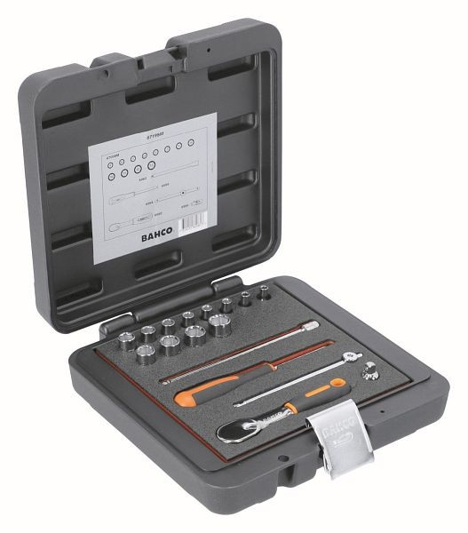Jeu de clés à douille Bahco 1/4", 17 pièces, 6719SM