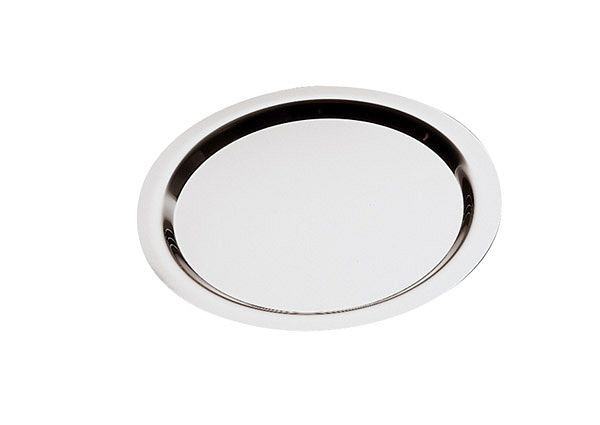 Plateau APS -FINESSE-, Ø 38 cm, inox 18/0, rond, bord lisse, 01338