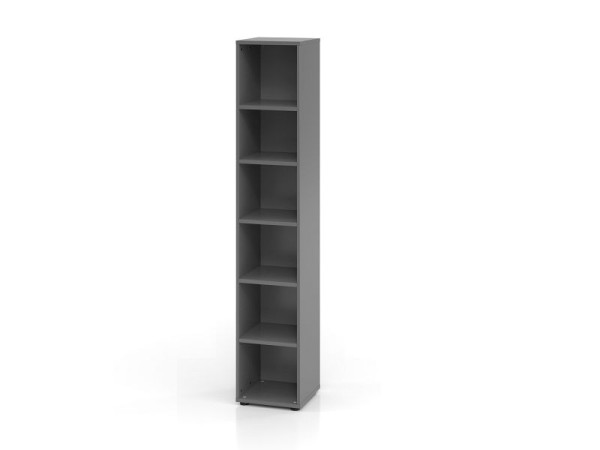 Étagère étroite Hammerbacher 964RE, 6 OH, corps : graphite, 40 x 40 x 215,4 cm (LxPxH), V964RE/G