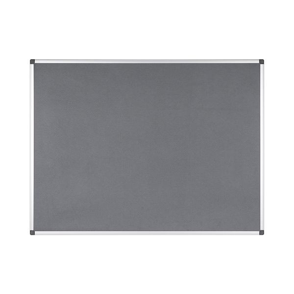 Tableau en feutre Bi-Office Maya gris avec cadre en aluminium 120x90cm, FA0542170