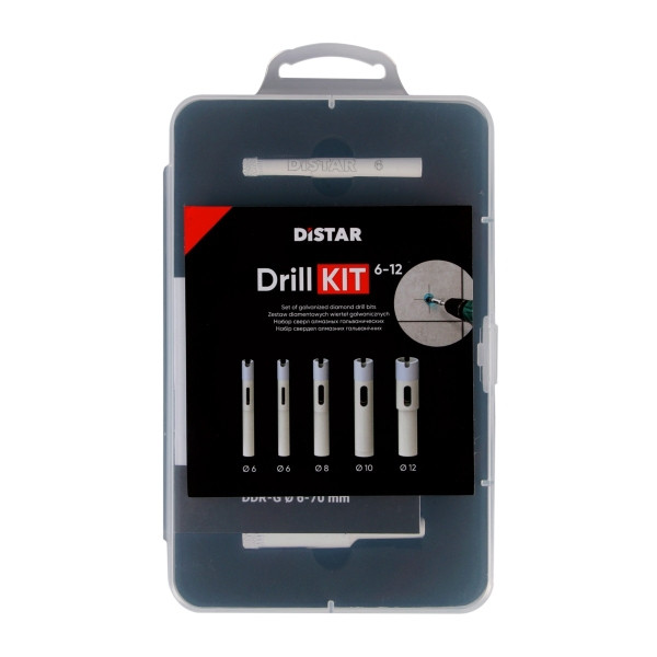 Jeu de forets Distar avec cinq forets diamantés DrillKIT 6-12, 80115429040