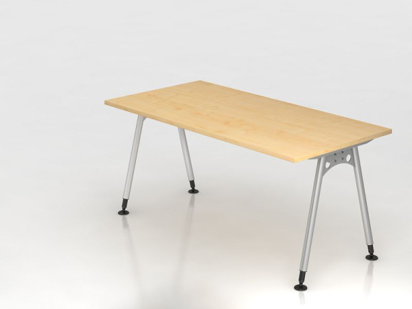 Bureau Hammerbacher pied A 160x80cm, érable, forme rectangulaire, VAS16/3/S