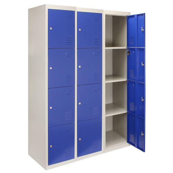 KuKoo Casier d'armoire à 3 x 4 portes - Bleu emballé à plat, 24128