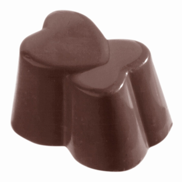 Moule à chocolat Schneider - coeur double, 275 x 135 x 24 mm / 30 x 22 x 20 mm, 11 g, 3 x 9 pièces, 421216