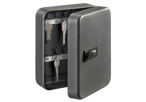 Boîte à clés DENIOS KC 20 C, avec 20 crochets à clés, avec serrure à combinaison, 248-542