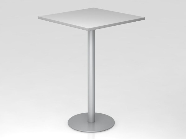 Table de bar Hammerbacher 80x80cm gris/argent, structure: argent, VSTH88/5/S