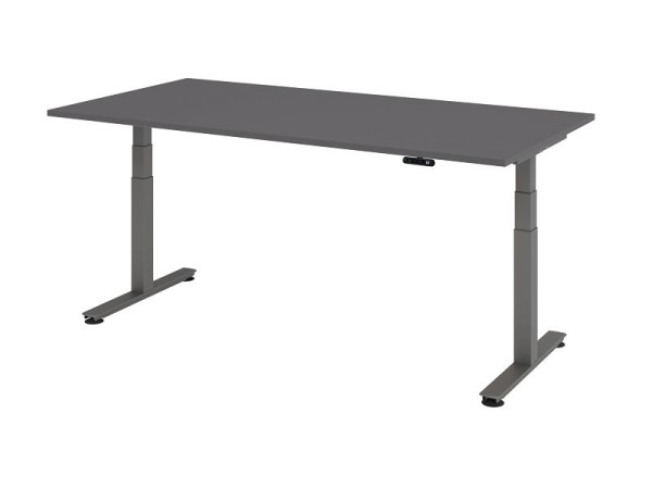Hammerbacher bureau assis-debout électrique 200x100cm graphite, hauteur de travail 63,5-128,5 cm, VXDSM2E/G/G