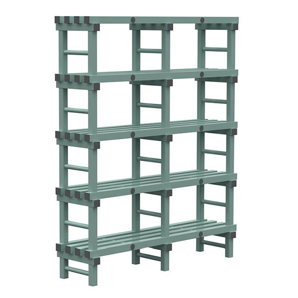 Etagère Euro REA 1500x400x1850mm, 5 montants au pas de 350mm, 308.173
