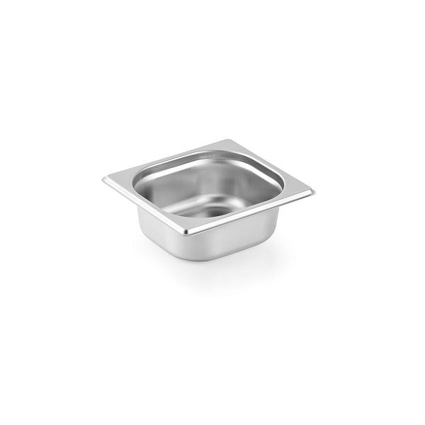 Vaiotec TOPLINE Bac gastronorme GN 1/6 - 65 mm, acier inoxydable AISI 304, 17,6x16,2x6,5 cm, 10638