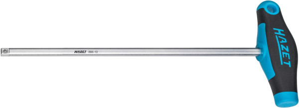 Poignée enfichable Hazet avec poignée en T, carré plein 6,3 mm (1/4 pouce), 295 mm, 866-10