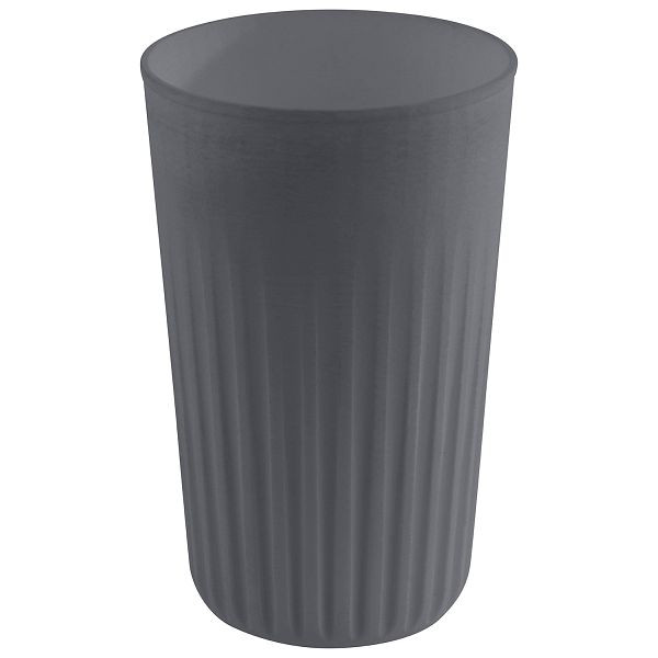 Gobelet réutilisable APS -TO GO-, Ø 8,5 x 13,5 cm, 400 ml, polypropylène, anthracite, avec came d'empilage (sans couvercle), paquet de 48, 66912
