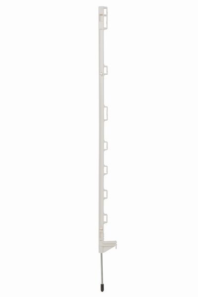 Poteau plastique Pulsara 1,05 m blanc, simple marche, lot de 10, 066551