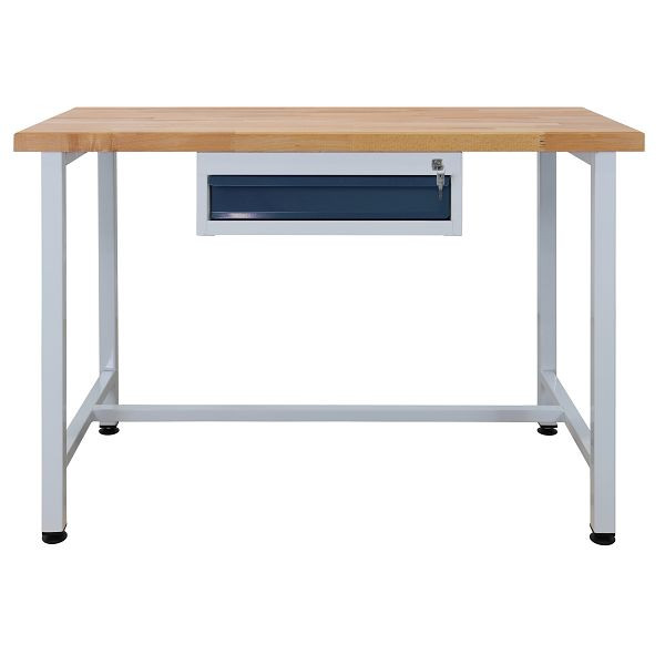 Etabli ADB avec tiroir simple, dimensions : 1200x600x840mm (LxPxH), couleur table de travail : gris, RAL 7035, couleur tiroir : gris anthracite, RAL 7016, 42941