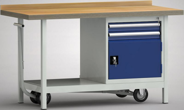Etabli standard mobile KLW de 1500 mm de long, WS713N-1500M40-E1691
