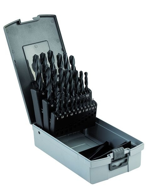 Jeu de forets à métaux Bahco HSS-R dans un coffret en plastique, 25 pièces, 4515-SET-25
