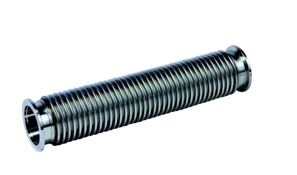 Tuyau onduleux Rettberg, DN 16 ISO-KF, acier inoxydable, flexible, recuit, longueur 1000 mm, 107080077