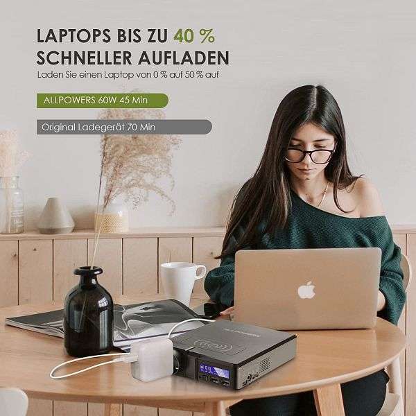 ALLPOWERS S200 200W 154wh Sans fil solaire 5 port
