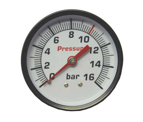 Manomètre AEROTEC 16 bar 63 mm - 1/4 pouce AG arrière, 9052071