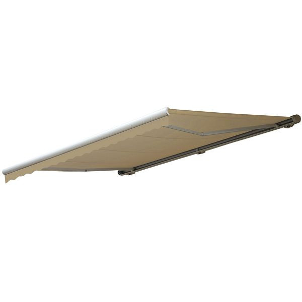 Store à cassette électrique Mendler T122, cantonnière cassette complète 4x3m, polyester crème, 34283+34295+34432+34301
