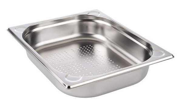 Bac APS GN 1/2, perforé, 32,5 x 26,5 cm, profondeur : 65 mm, inox, 4 litres, 81901