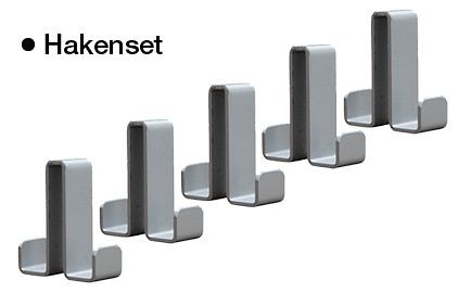 Kerkmann set de crochets Montana, L 20 x P 47,5 x H 55 mm, aluminium argent, 39655714