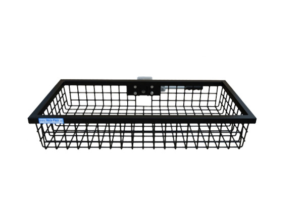 Porte-bagages arrière Optimal, pliable, revêtement par poudre noir mat avec fixation rapide, dimensions 1000 x 600 x 175 mm, 900404