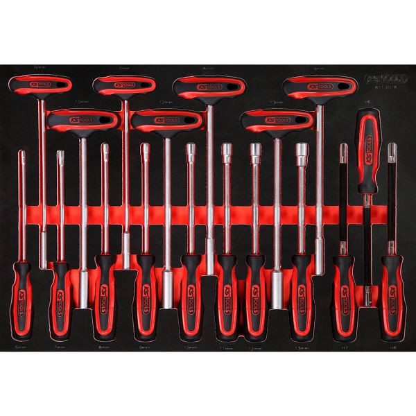 KS Tools PERFORMANCEplus jeu d'outils tournevis à douille 18 pièces, 811.2018