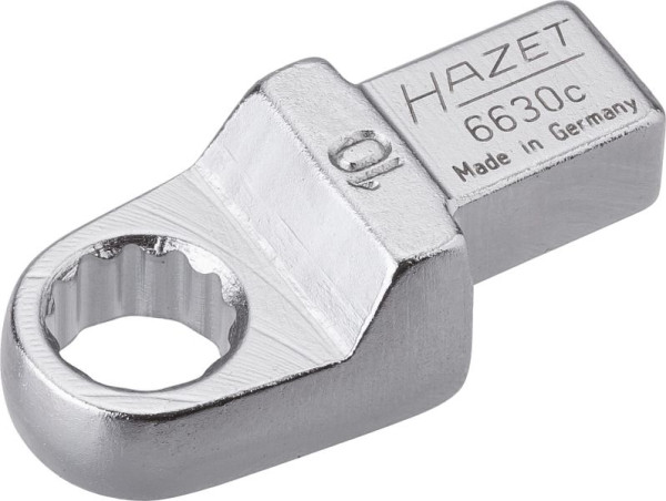 Clé polygonale à insert Hazet, insert carré 9 x 12 mm, profil de traction double hexagonal externe, 10 mm, 6630C-10