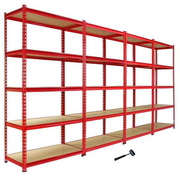 Monster Racking Z-Rax Red Support de rangement 90 cm avec maillet en caoutchouc, lot de 4, 10664