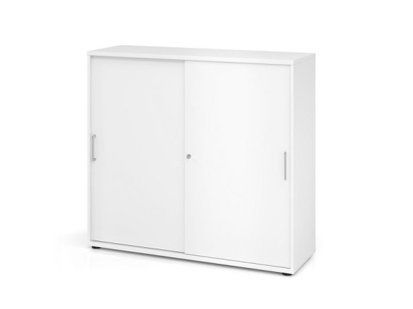 Armoire à portes coulissantes Hammerbacher 1753S BS, 3 OH, corps : blanc / façade : blanc, 120 x 40 x 110 cm (LxPxH), V1753S/W/W/BS