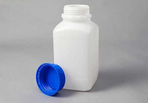 Flacons à col large DENIOS en HDPE, carrés, naturellement transparents, 2500 ml, UN, UE : 6 pièces, 257-566