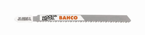 Bahco Lot de 5 lames de scie sauteuse en acier au carbone à montage européen 116 mm progressif 91-2PW-5P