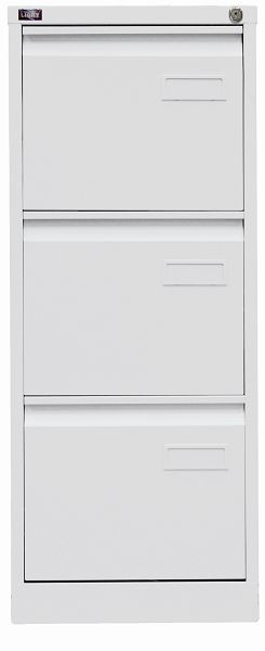 Classeur suspendu Bisley LIGHT, rail simple, DIN A4, 3 tiroirs HR, blanc signalisation, IPCCA13696