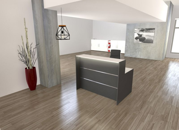 Kerkmann Bari comptoir linéaire, anthracite, 21357213